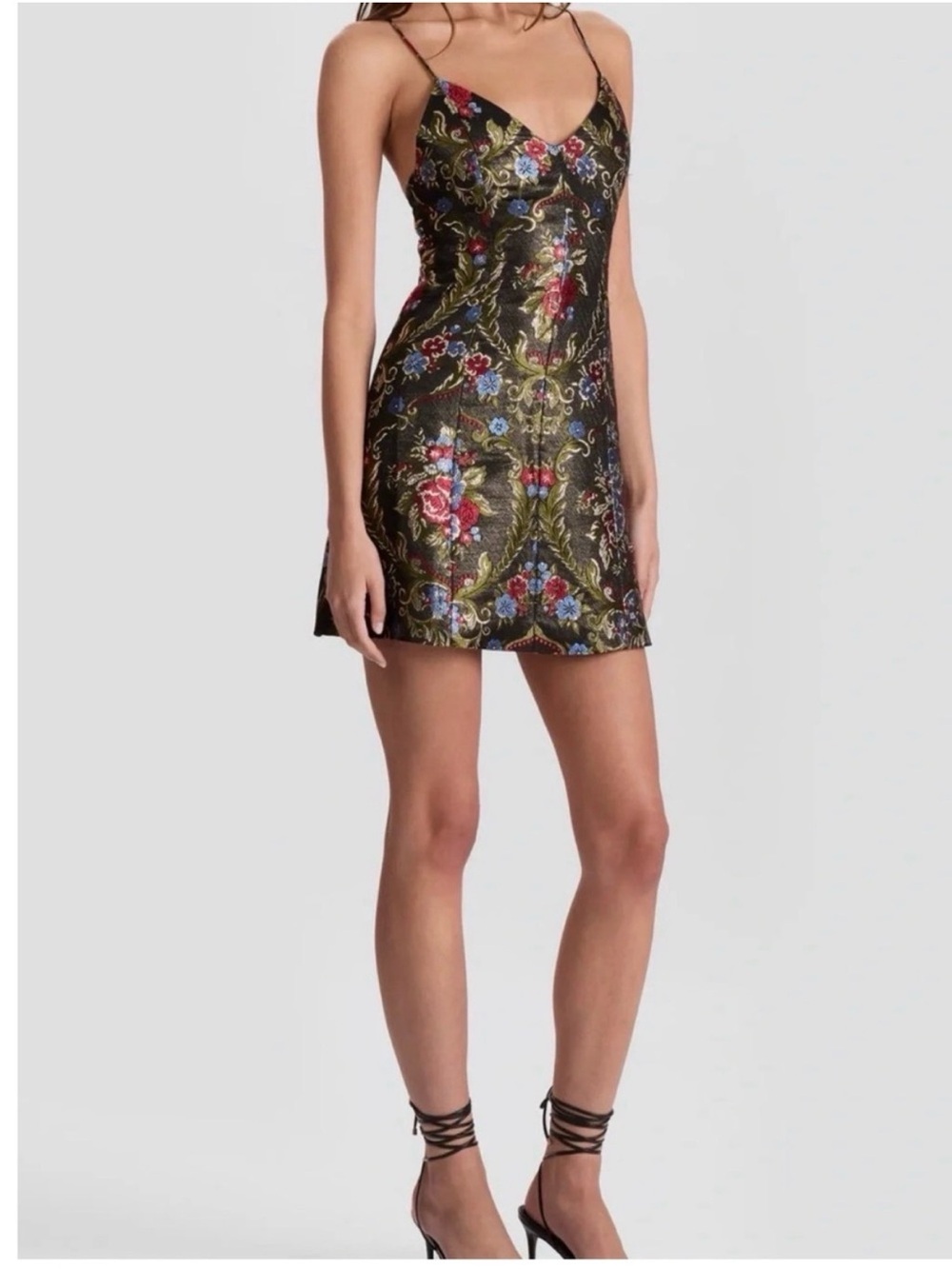Alice and Olivia Tayla Floral jacquard mini dress NWT